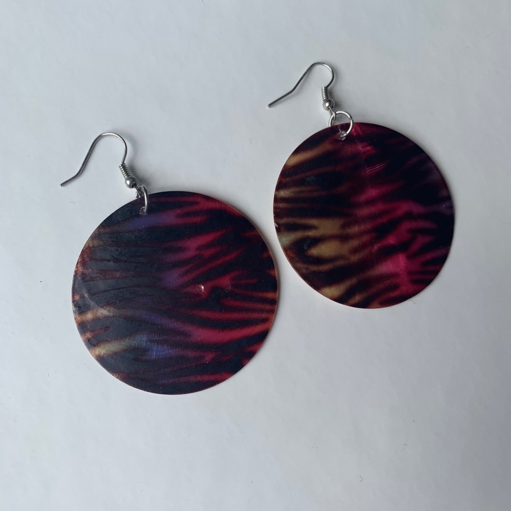 Claire's | Rainbow Zebra Earrings |